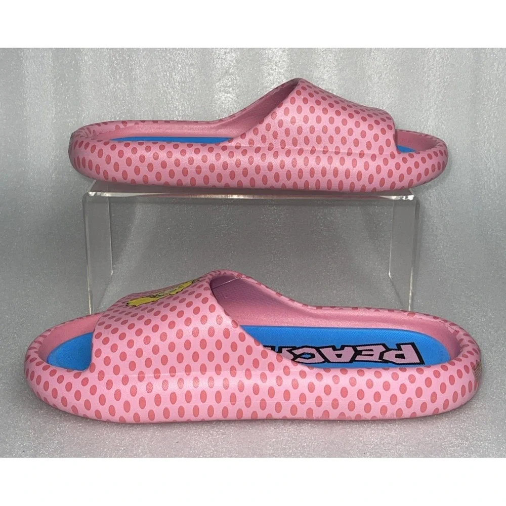 Ground Up Princess Peach Slides Slip On Pink Sandals Super Mario Women's Size 10